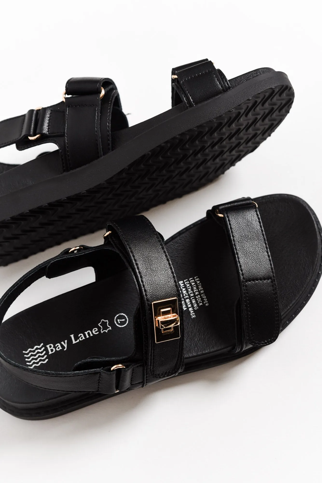 Milly Black Leather Sandal