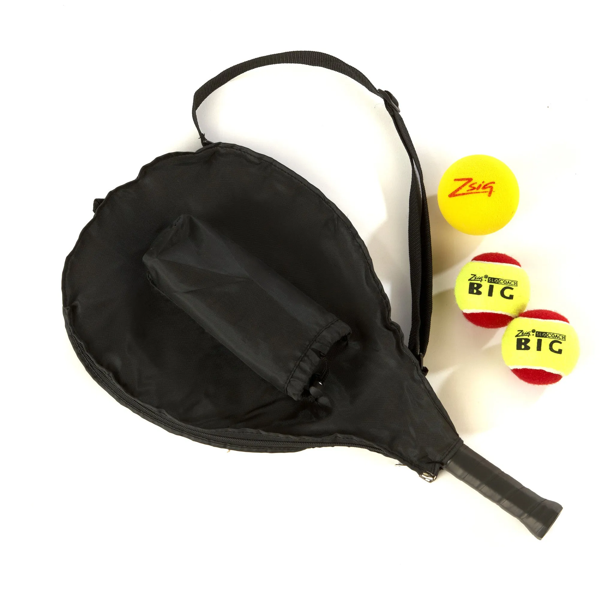 Mini Tennis | Red Stage | 21in Racket, Headcover & 3 Balls | Black