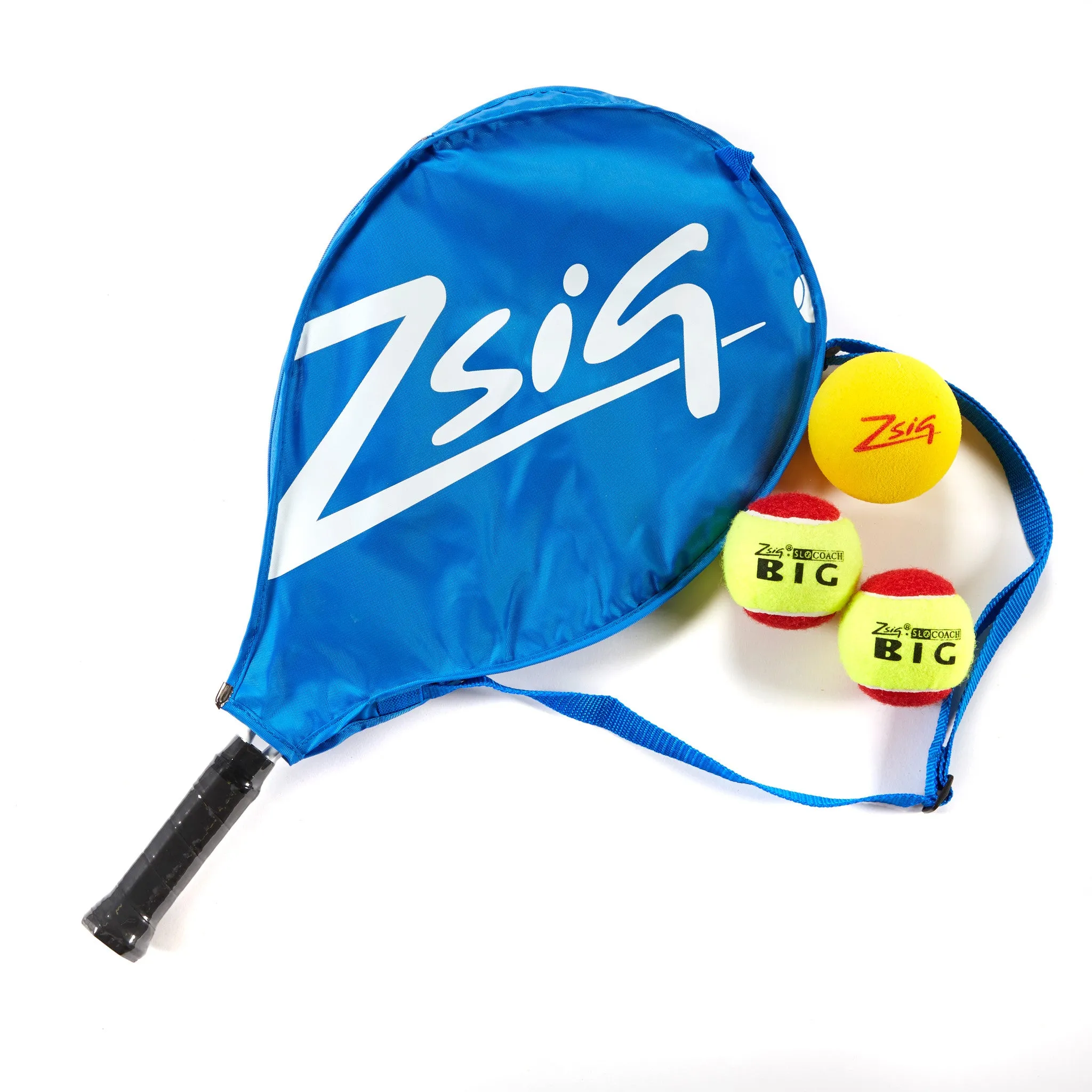 Mini Tennis | Red Stage | 21in Racket, Headcover & 3 Balls | Blue