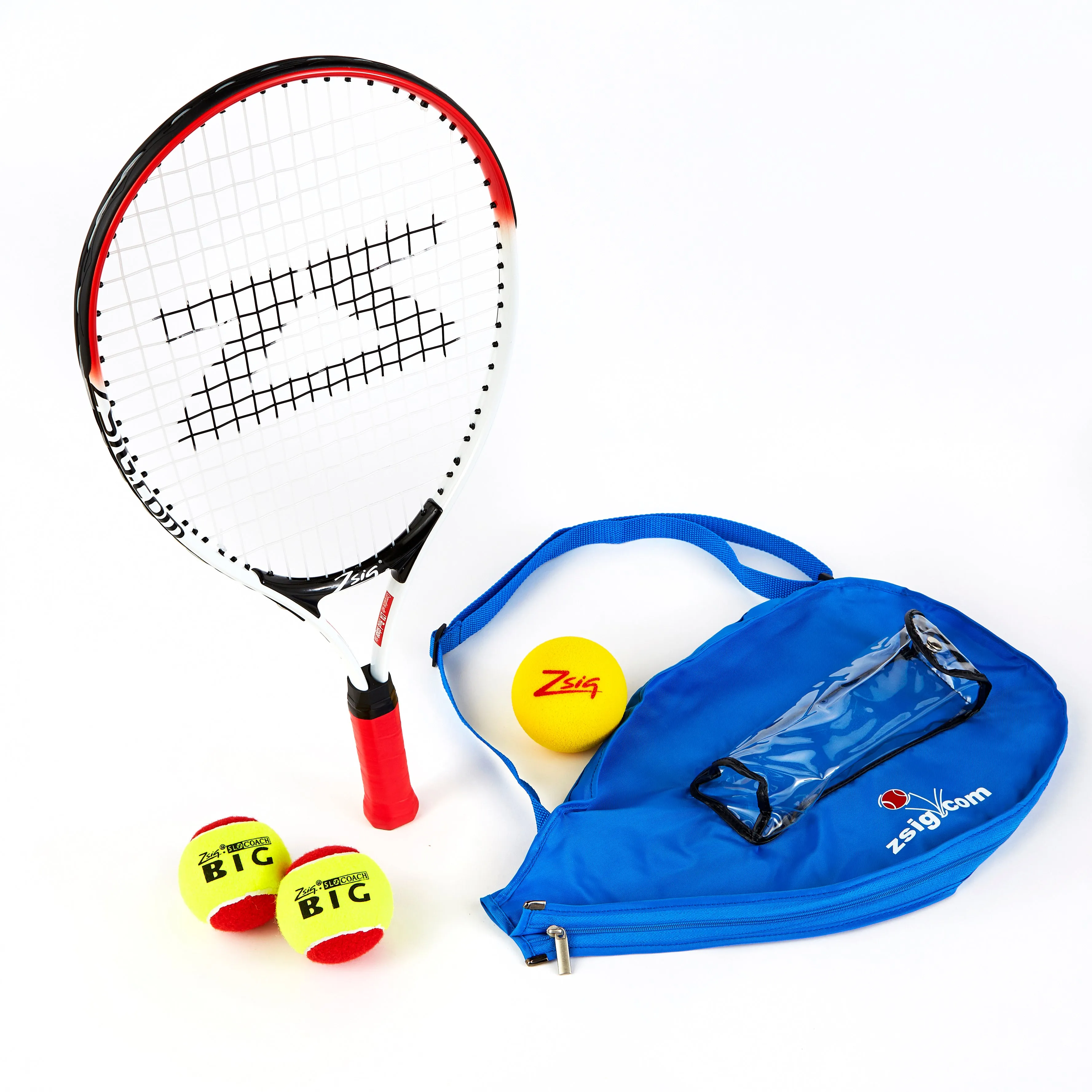 Mini Tennis | Red Stage | 21in Racket, Headcover & 3 Balls | Blue