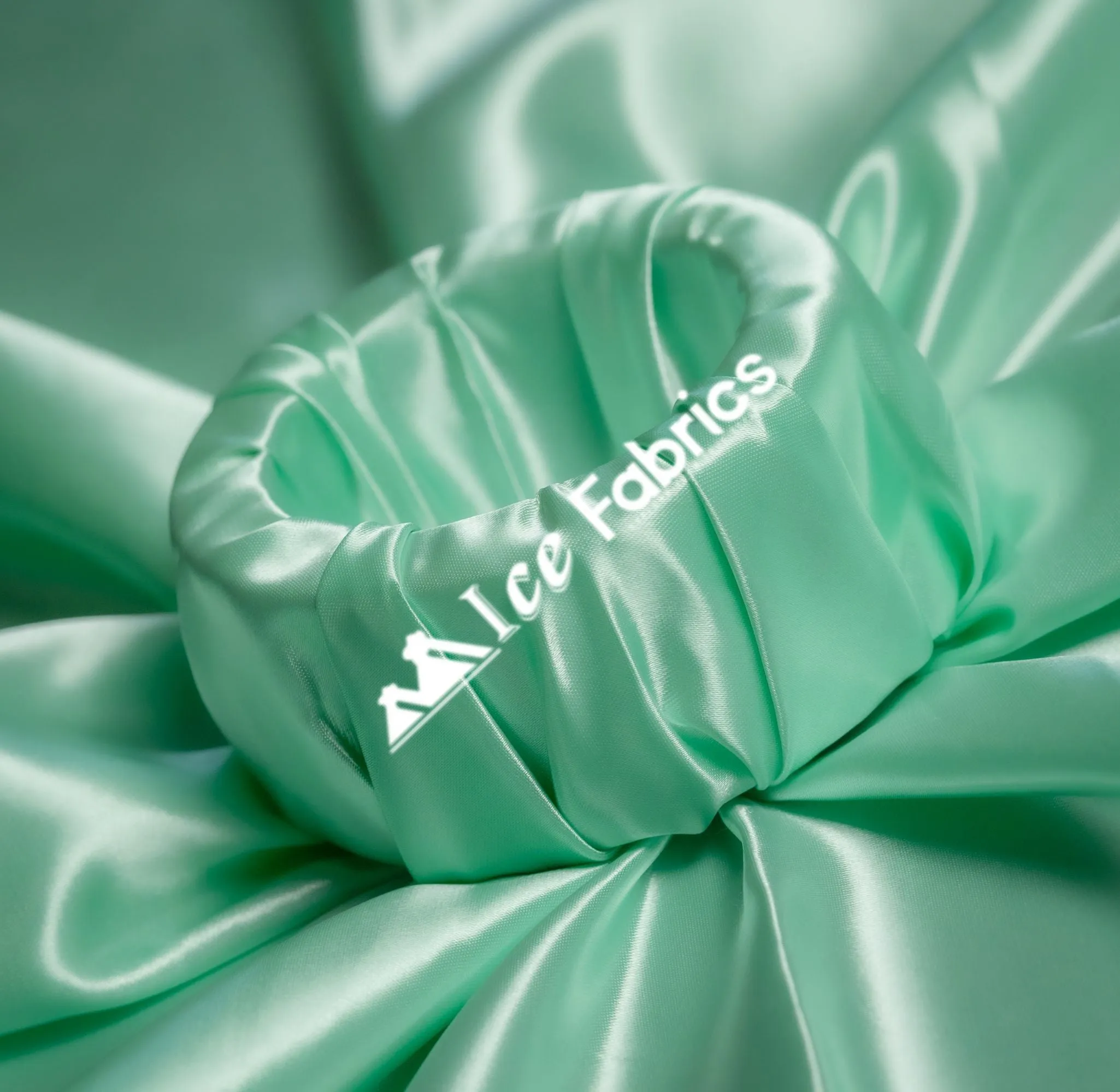 Mint Green Shiny Bridal Satin Fabric