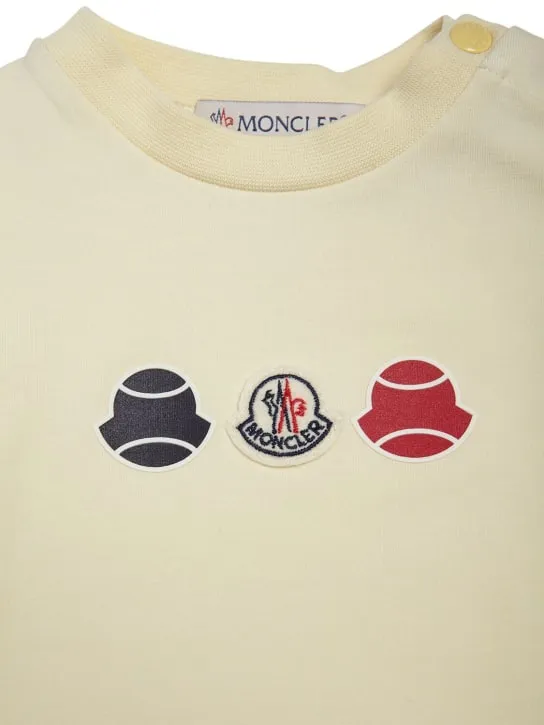 Moncler   Logo patch cotton jersey t-shirt 