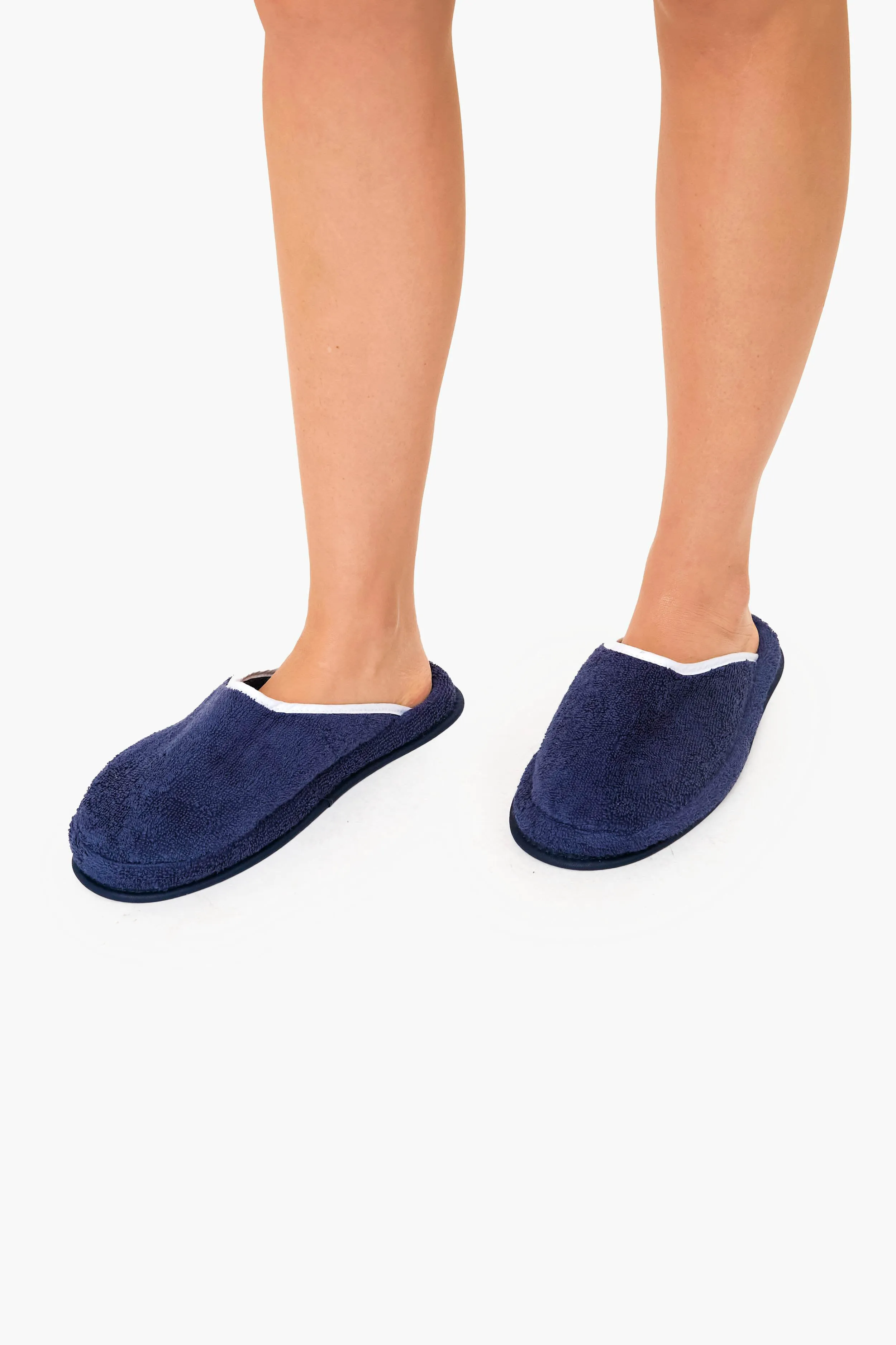 Navy Terry Slippers