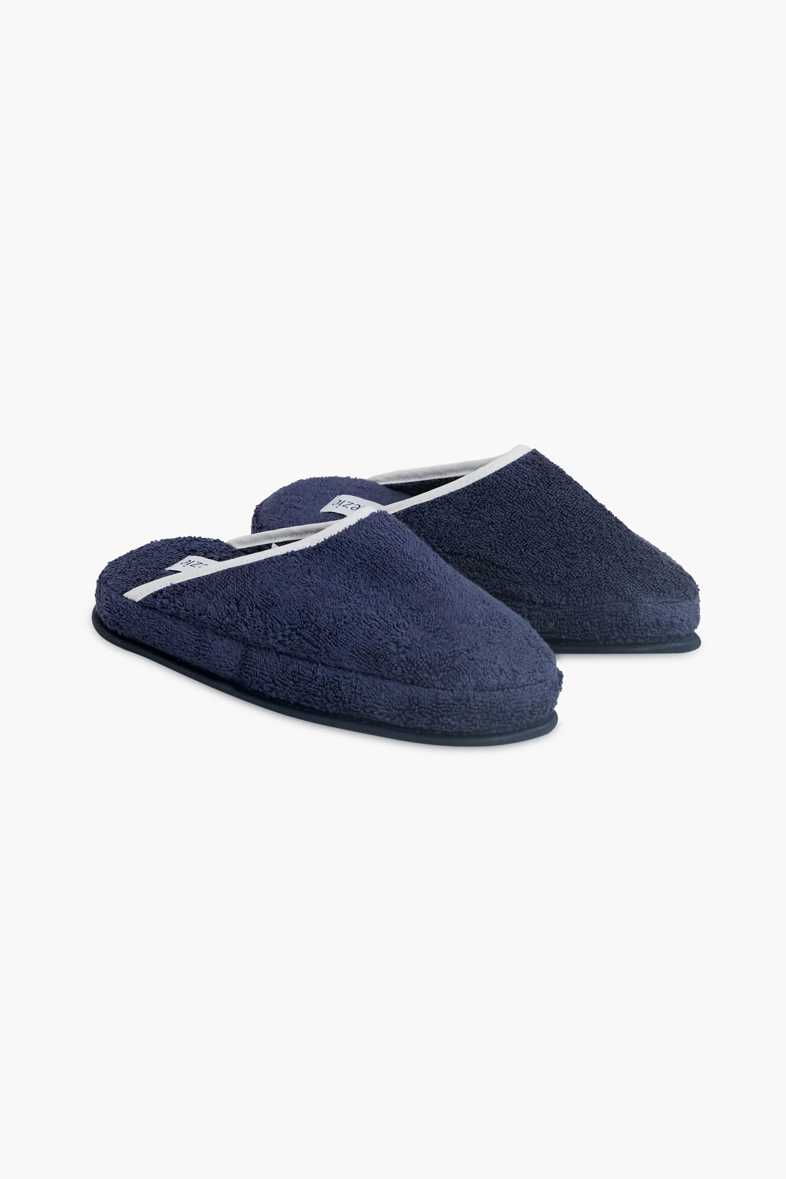 Navy Terry Slippers