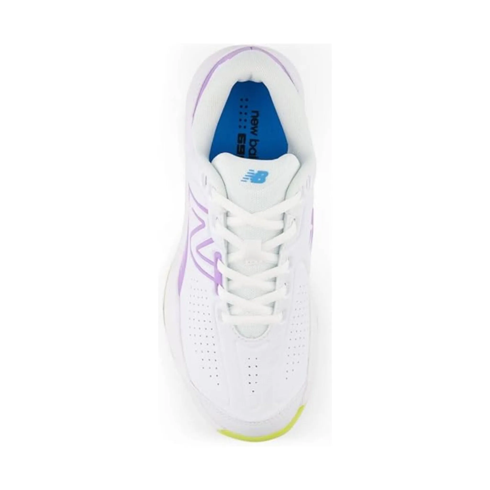 New Balance Women's 696v5 Court Tennis Shoes - White/Purple Fade