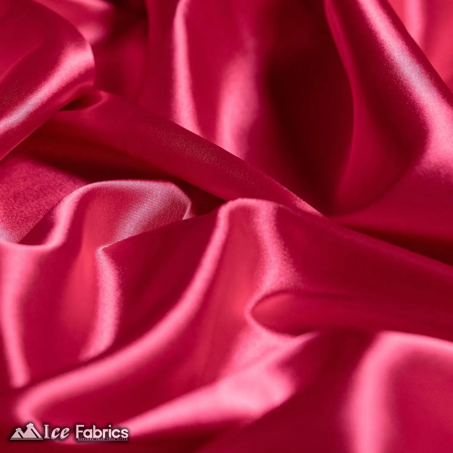 New Shiny Hot Pink Charmeuse Stretch Satin Fabric