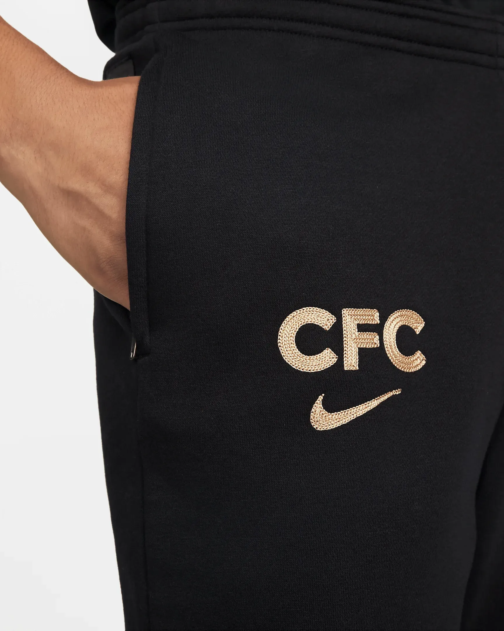 Nike 2022-23 Chelsea FC GFA Fleece Pants - Black-Sesame