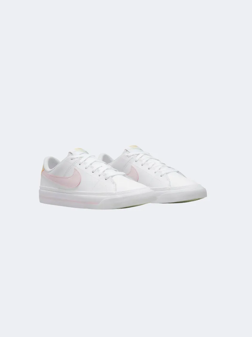 Nike Court Legacy Gs-Girls Lifestyle Shoes White/Honeydew/Pink