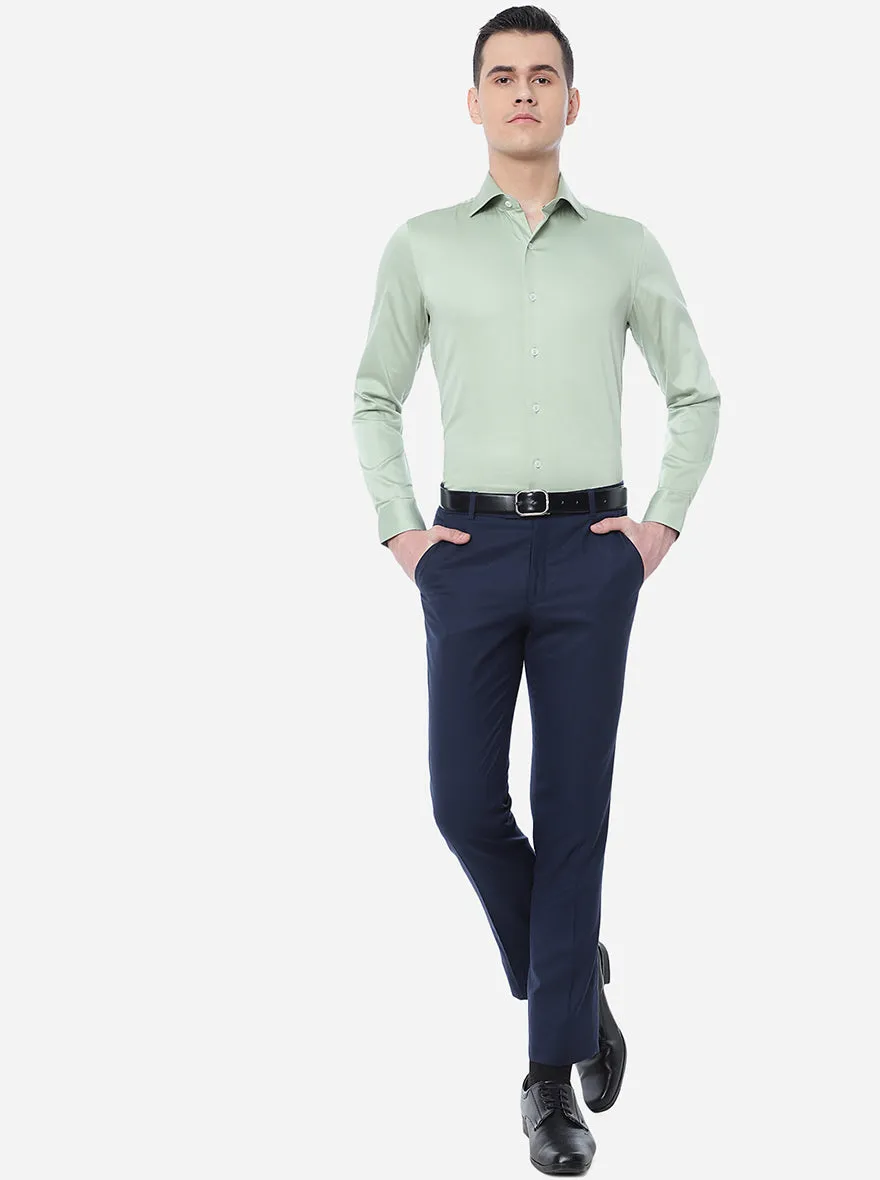 Pista Green Solid Slim Fit Party Wear Shirt | Wyre