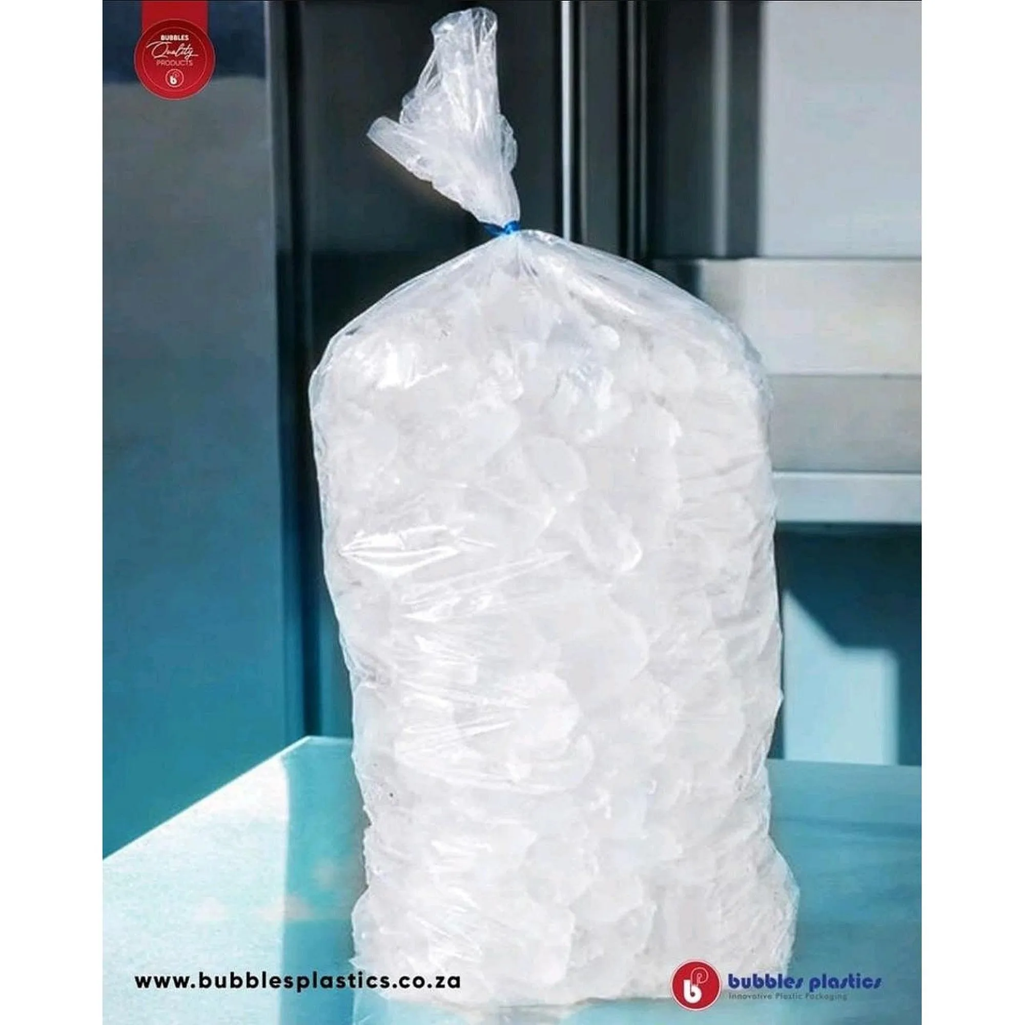 Plastic Bag 360x600mm 75mic 10kg Clear Ice Cubes  100pack