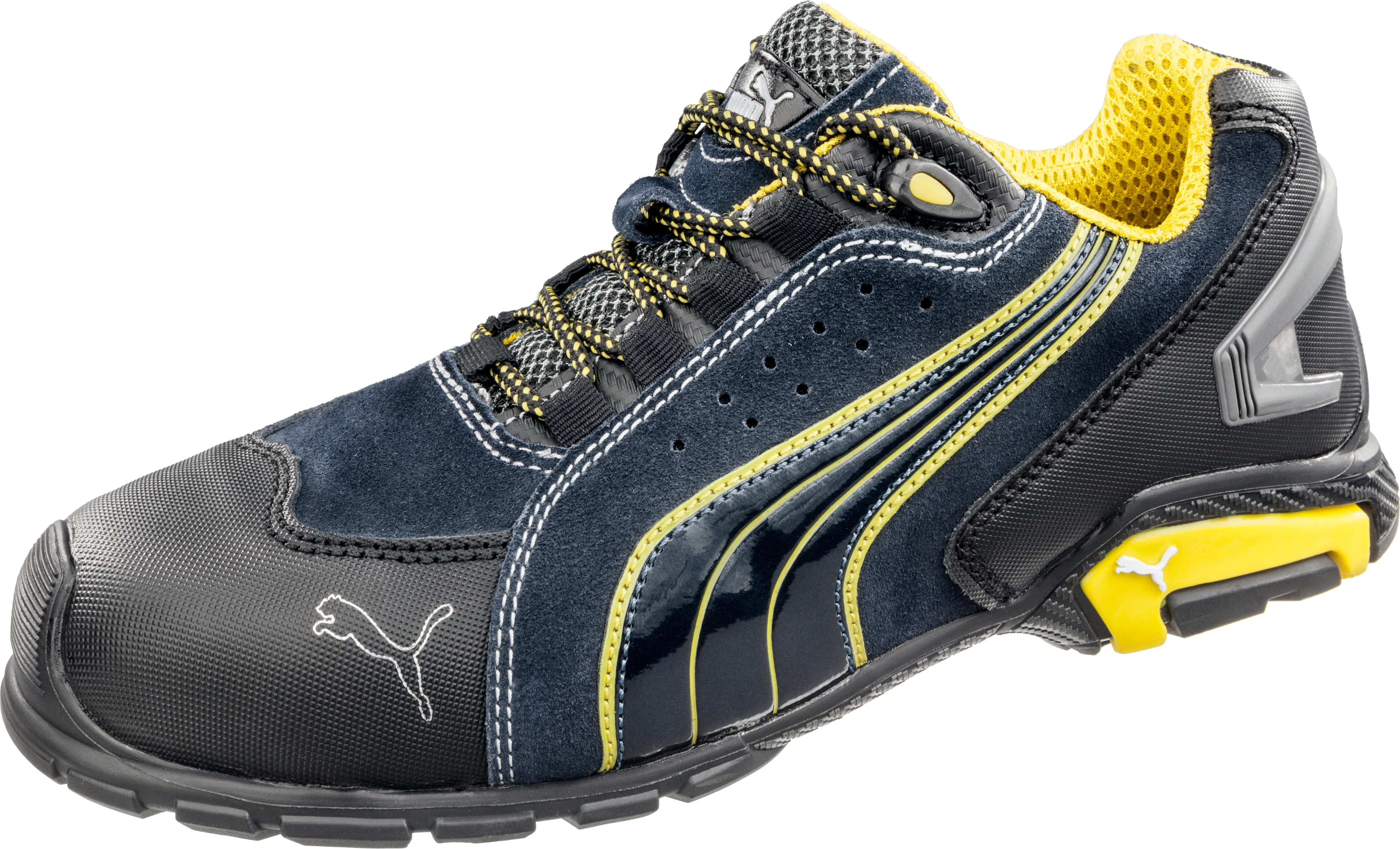 'Puma' Men's Rio Low ESD Aluminum Toe - Navy / Black / Yellow