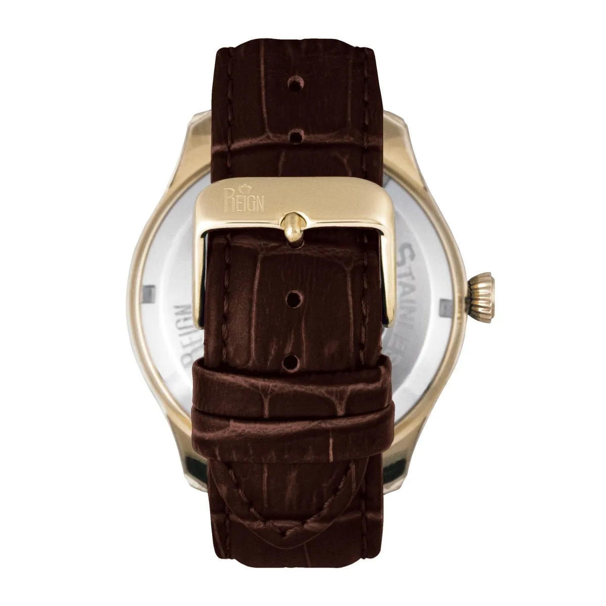 Reign Gustaf Automatic Leather-Band Watch