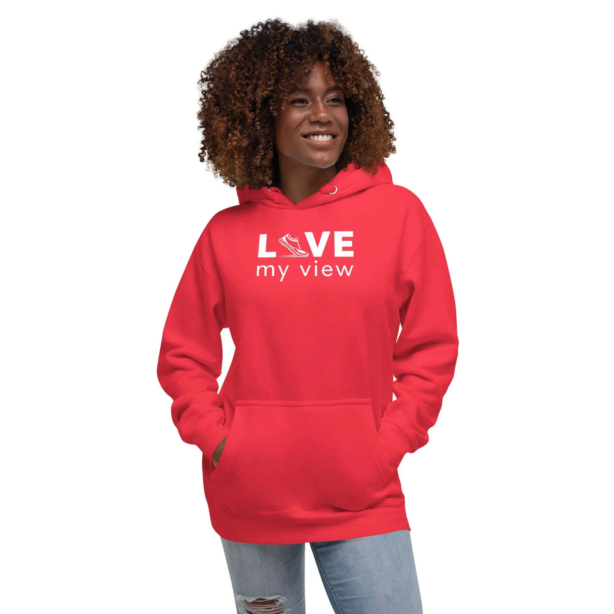 Running hoodie (white lettering)