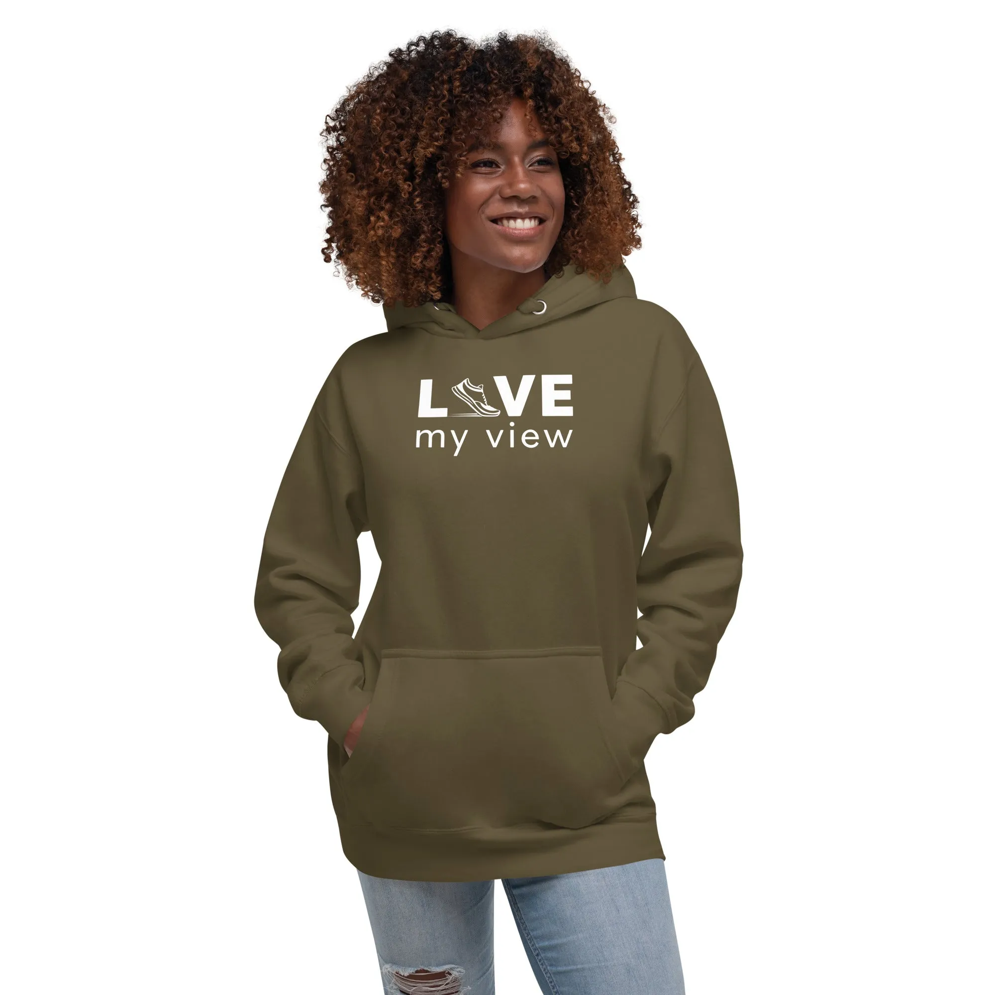 Running hoodie (white lettering)