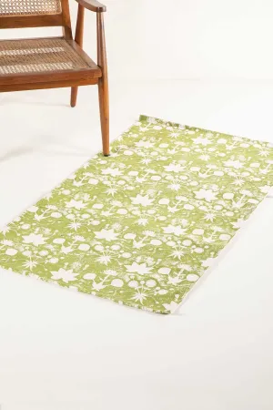 Sativa Printed Rug (Green Shadow)