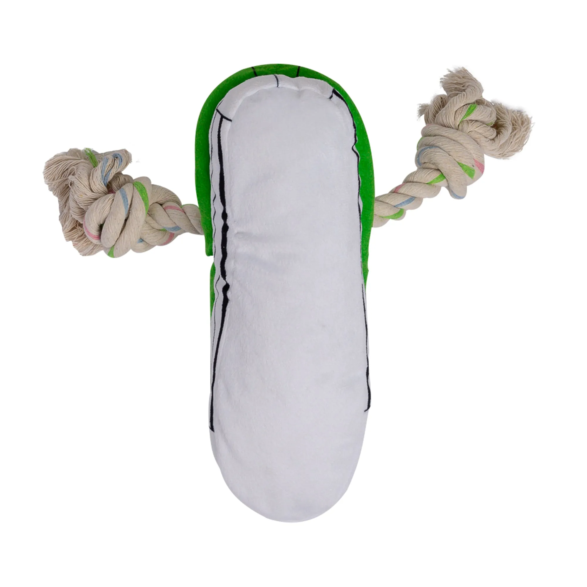 Squeaking Comfort PLUSH SNEAKER Dog Toy - Green