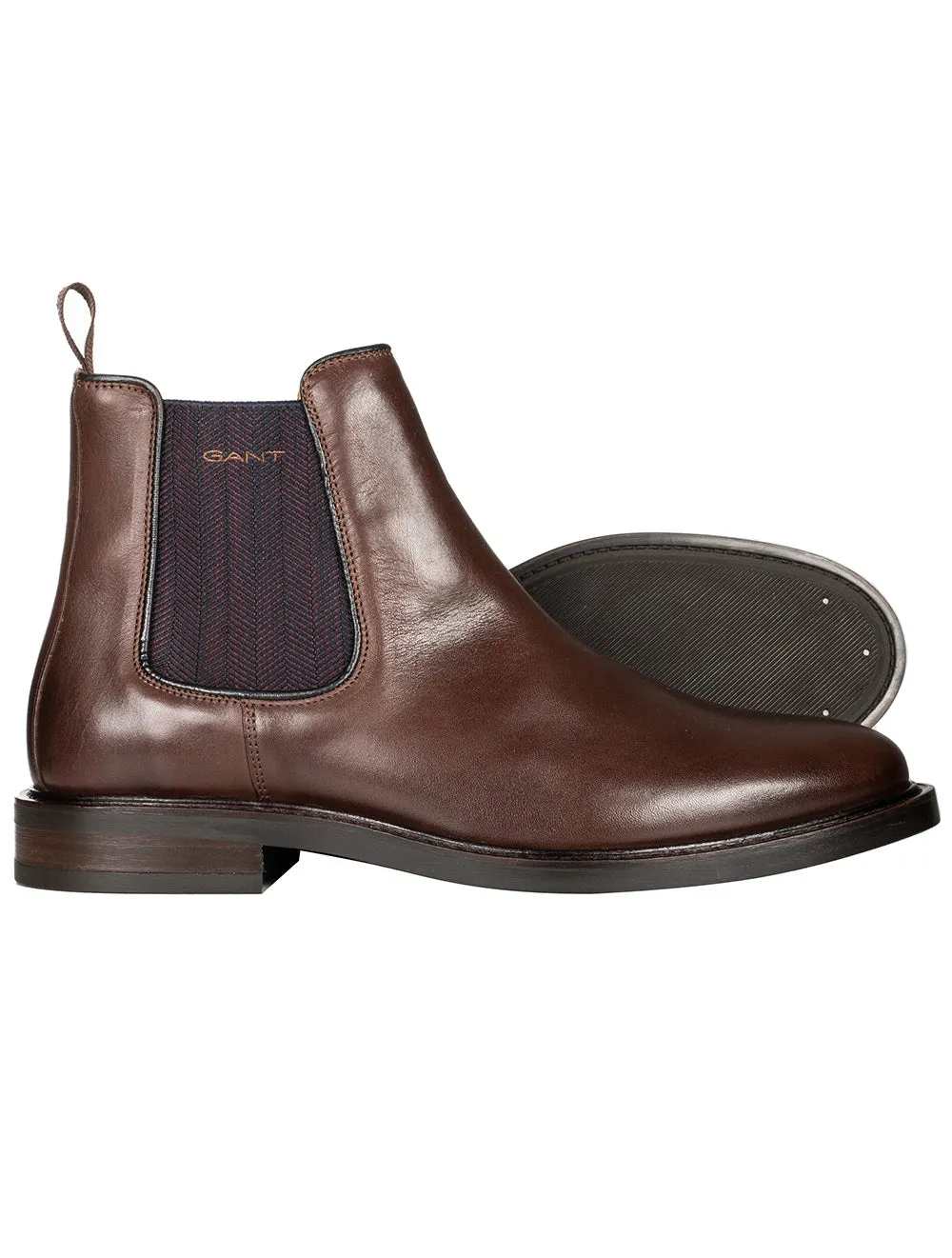 St Akron Chelsea Leather Boots Brown