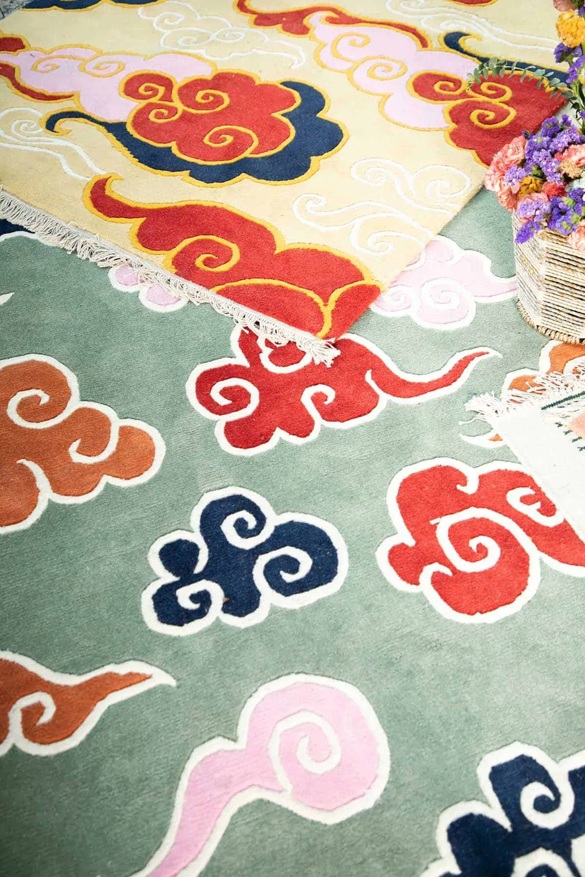 Stormy Cloud Bagh Woven Rug (Flame Grey)