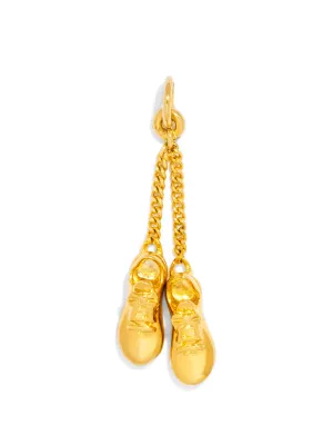 Tennis Shoes Charm - Gold