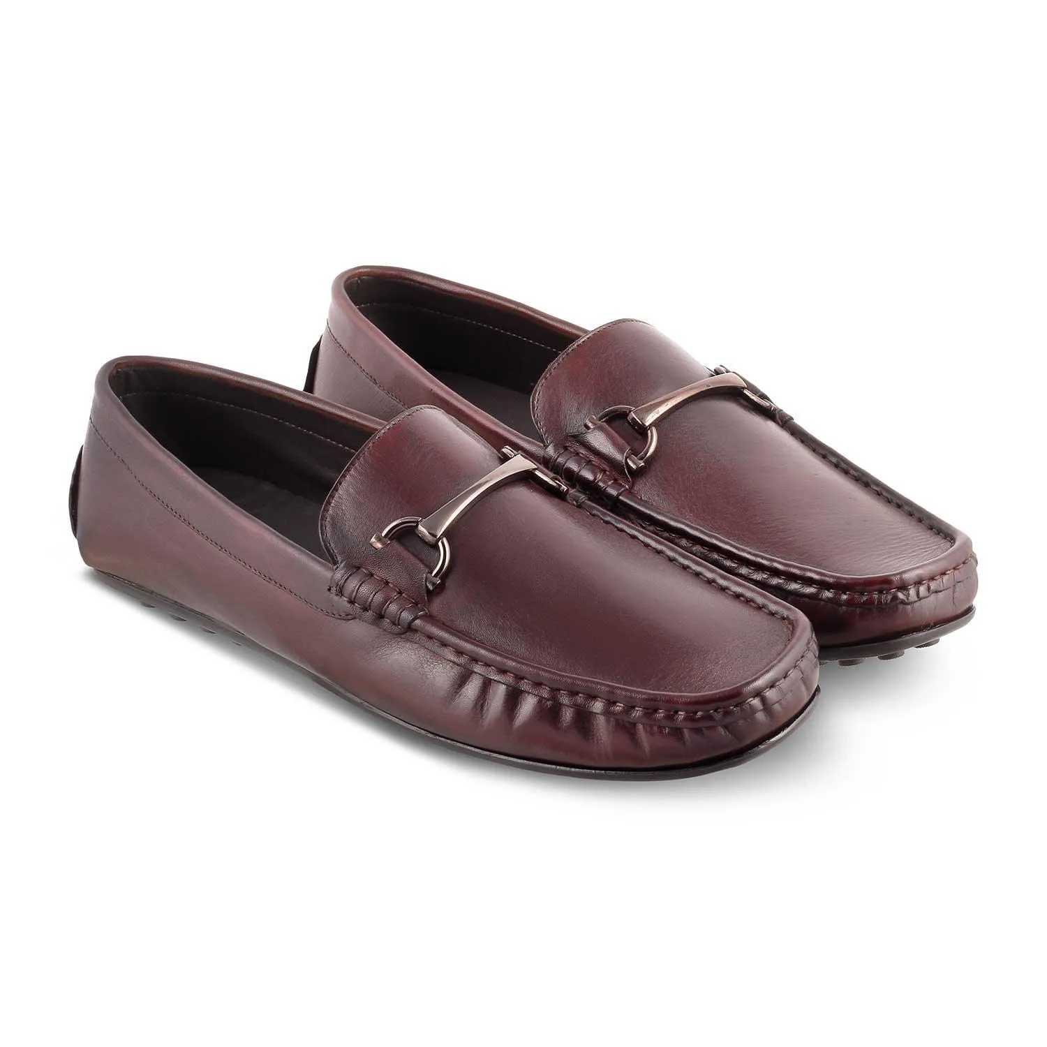 The Cecomf Brown Men's Leather Driving Loafers Tresmode