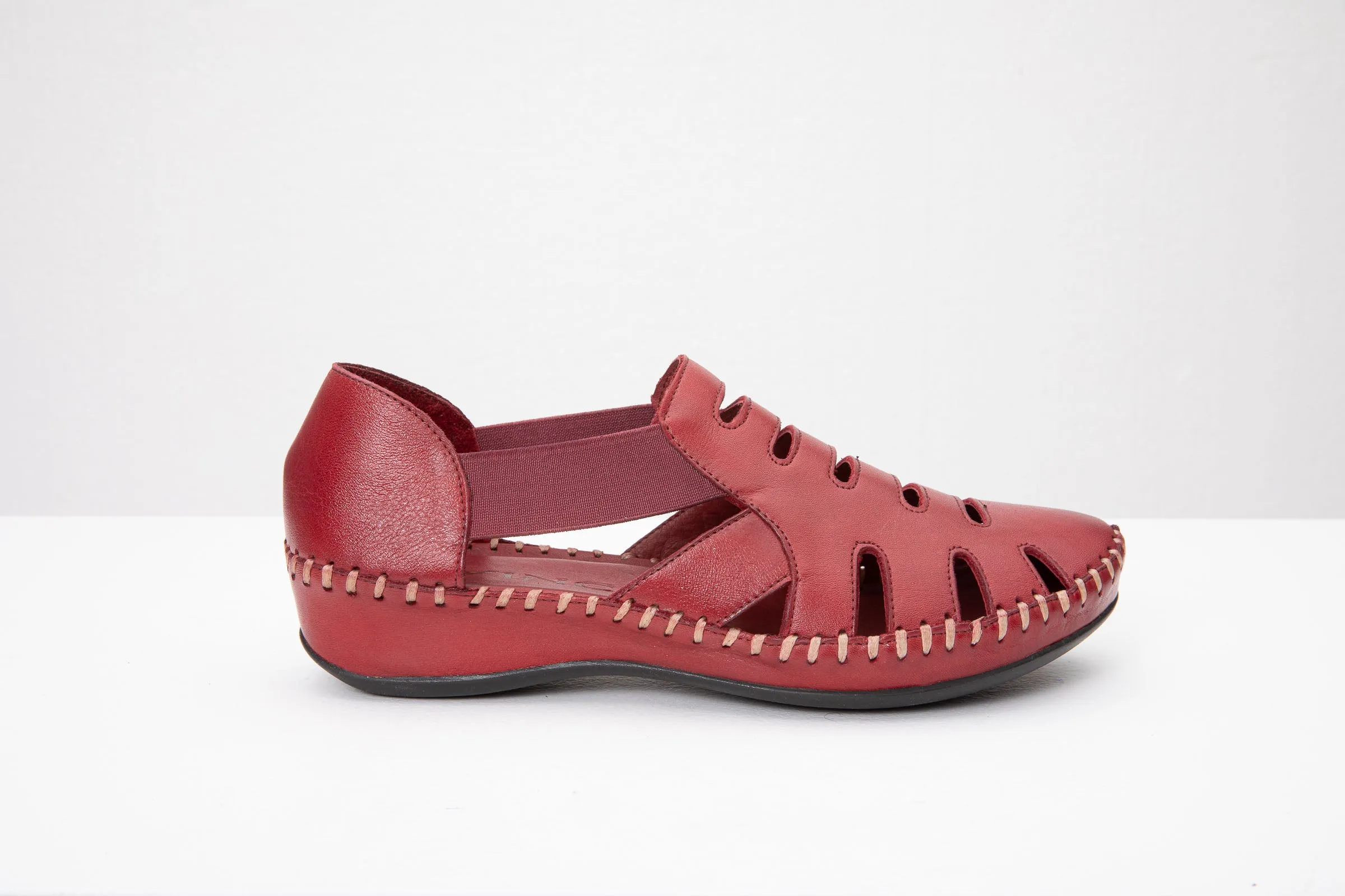 The Maerdy Burgundy Leather Sandal Final Sale!