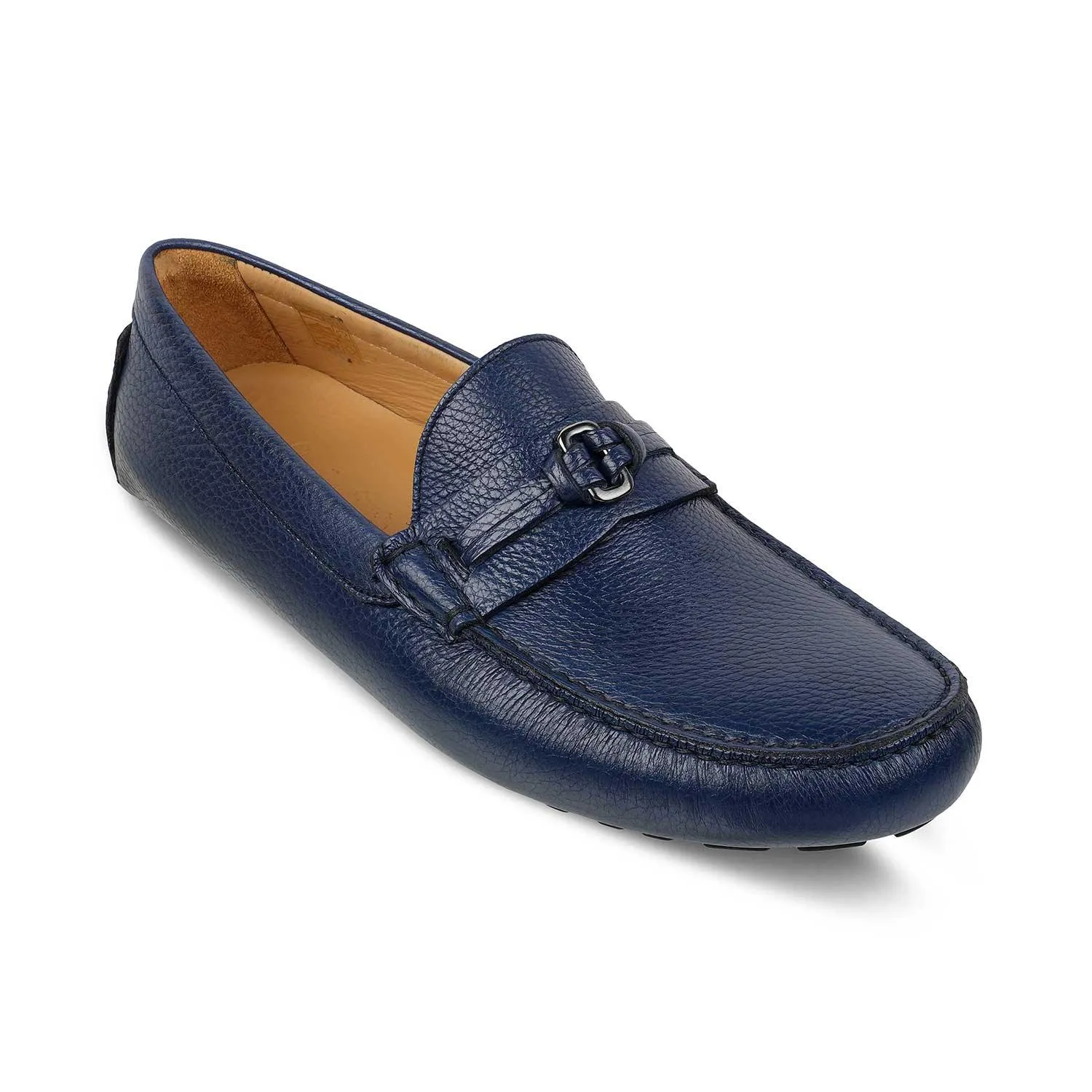 The Maiorico Blue Men's Handcrafted Leather Driving Loafers Tresmode