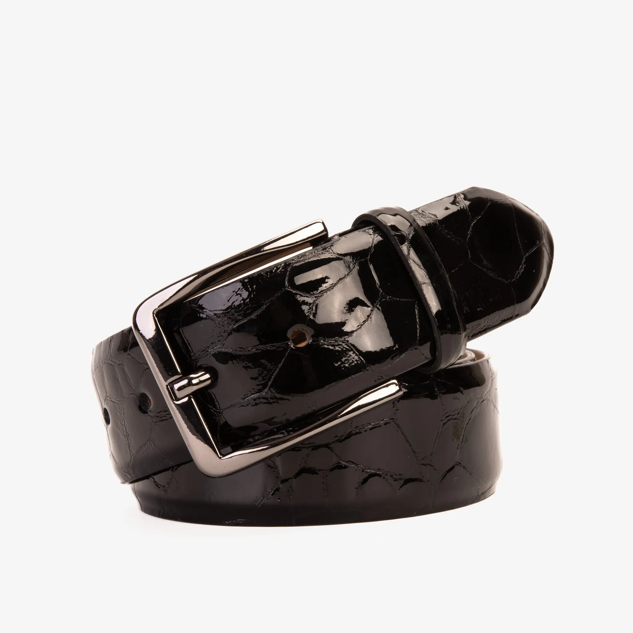 The Moher Black Calfskin  Belt