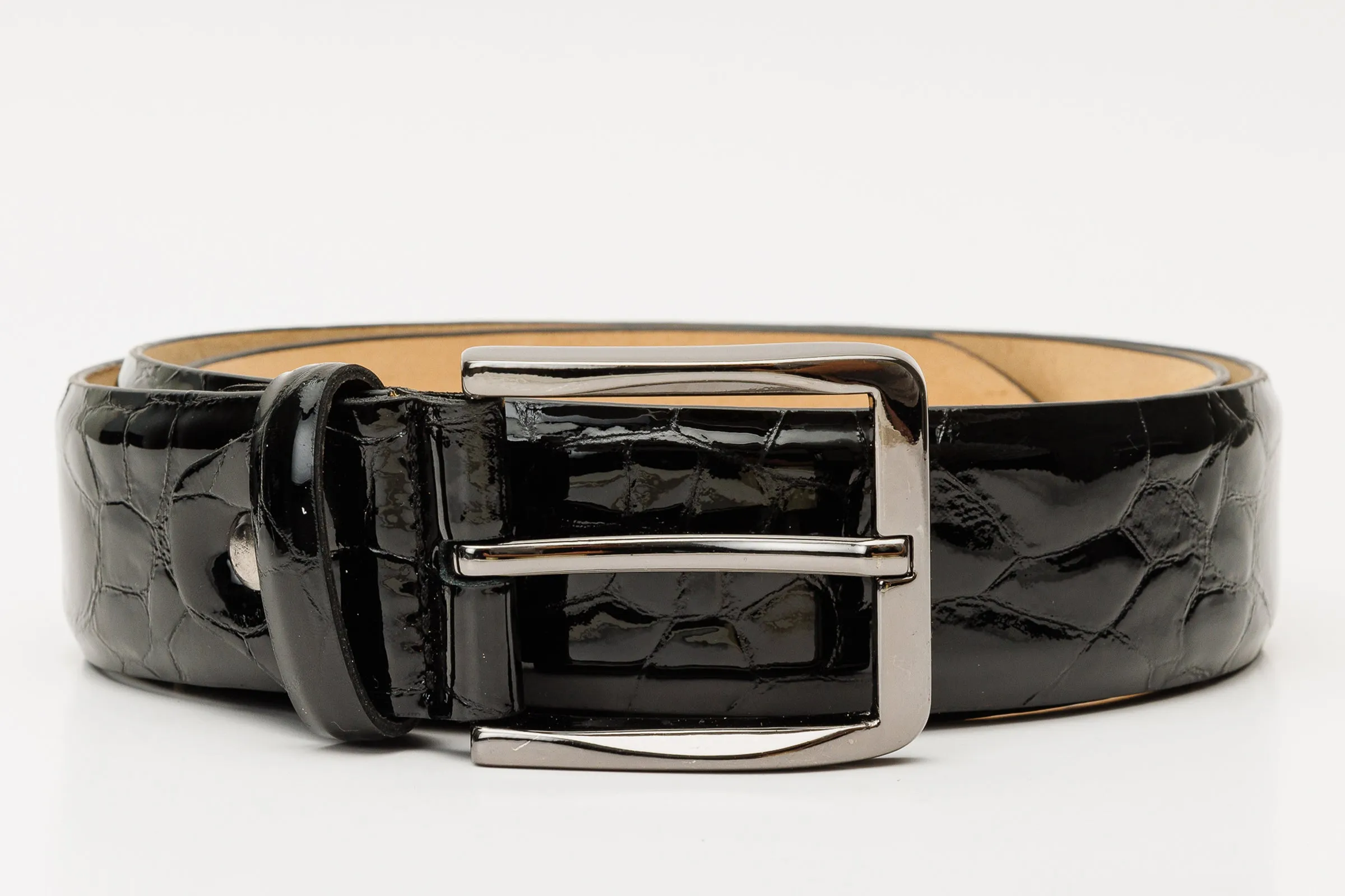 The Moher Black Calfskin  Belt