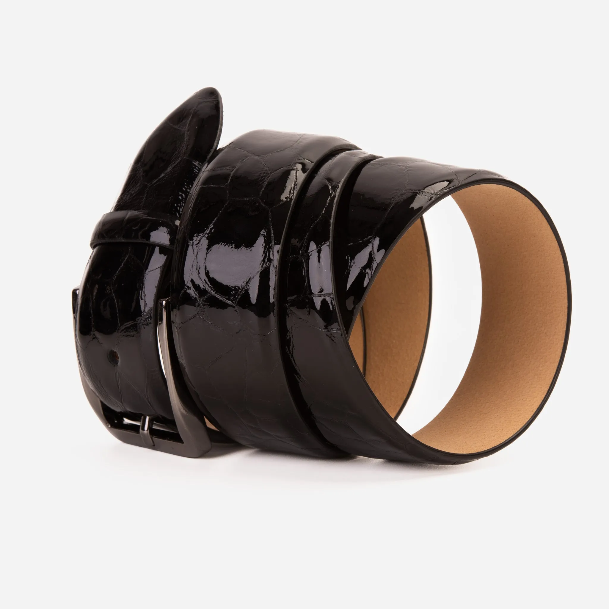 The Moher Black Calfskin  Belt