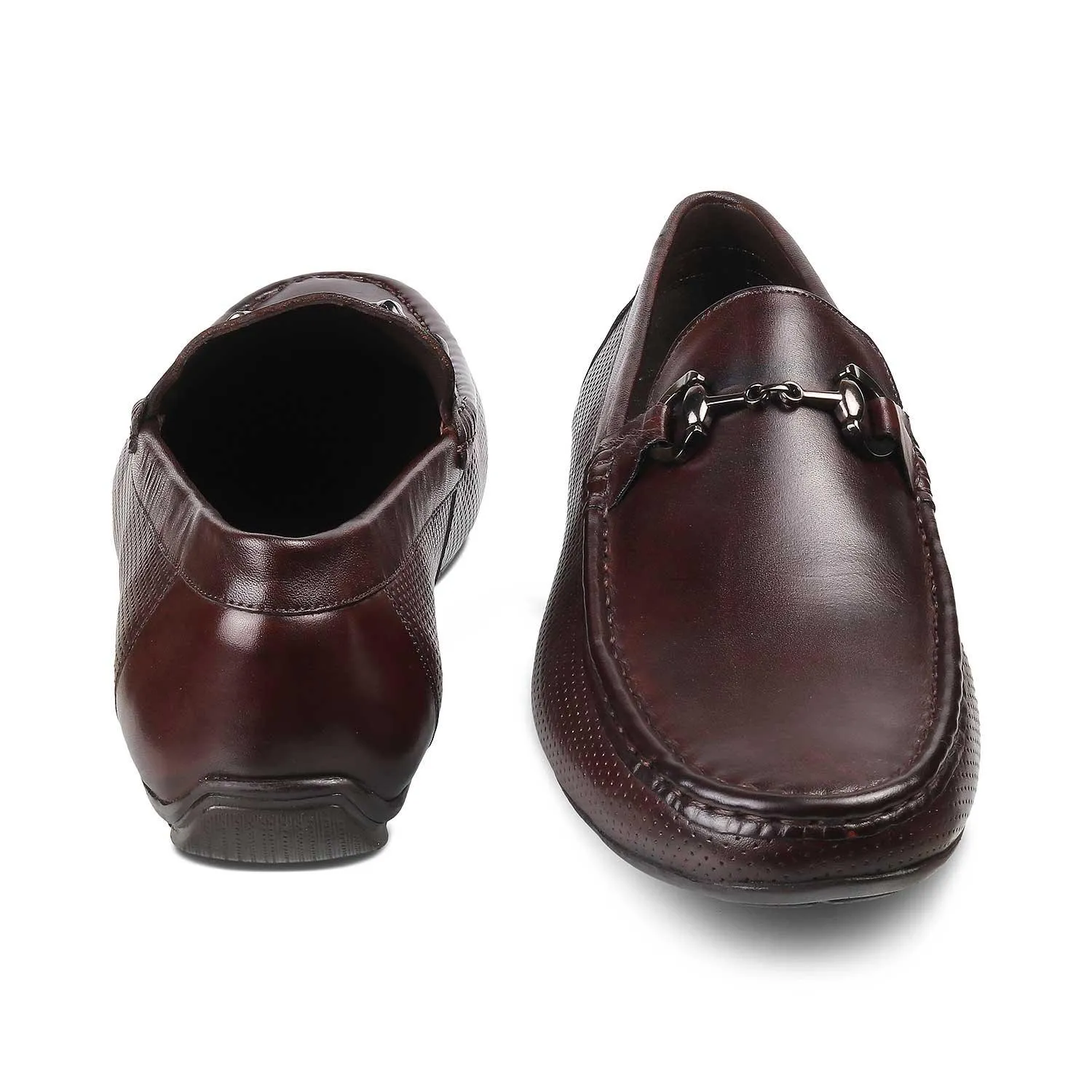 The Otterdam Brown Men's Leather Driving Loafers