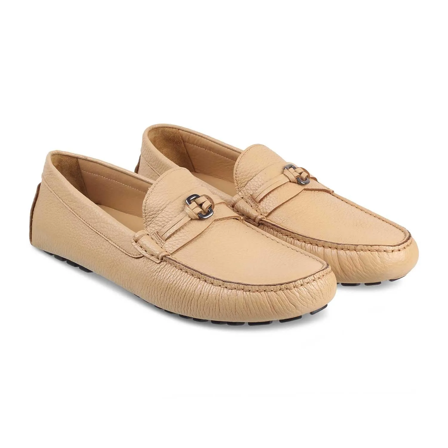 The Yacht Tan Men's Handcrafted Leather Driving Loafers Tresmode