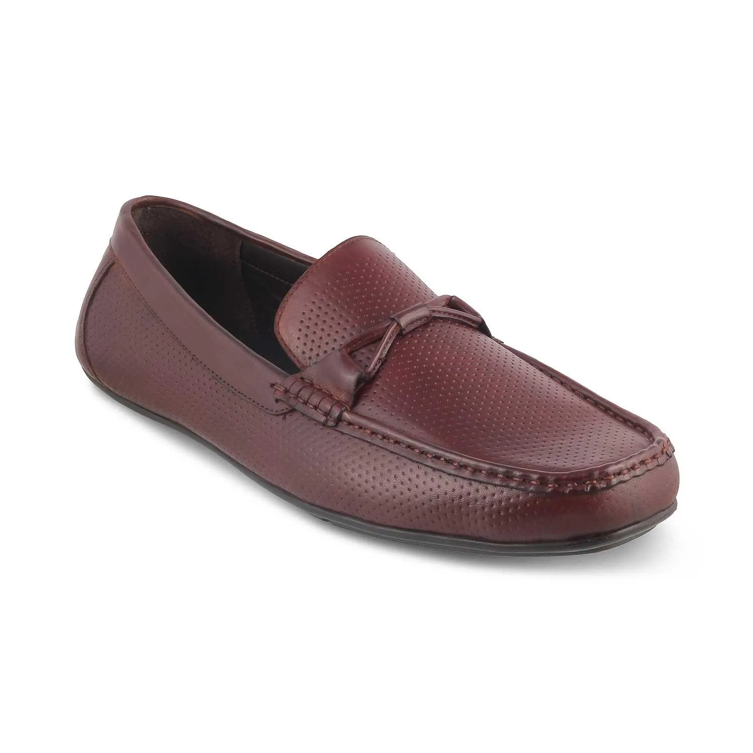 The Yoti Brown Men's Leather Driving Loafers Tresmode