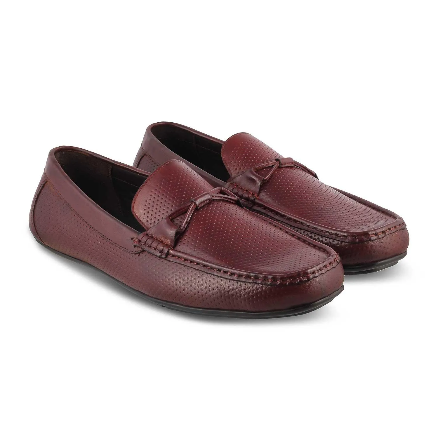 The Yoti Brown Men's Leather Driving Loafers Tresmode