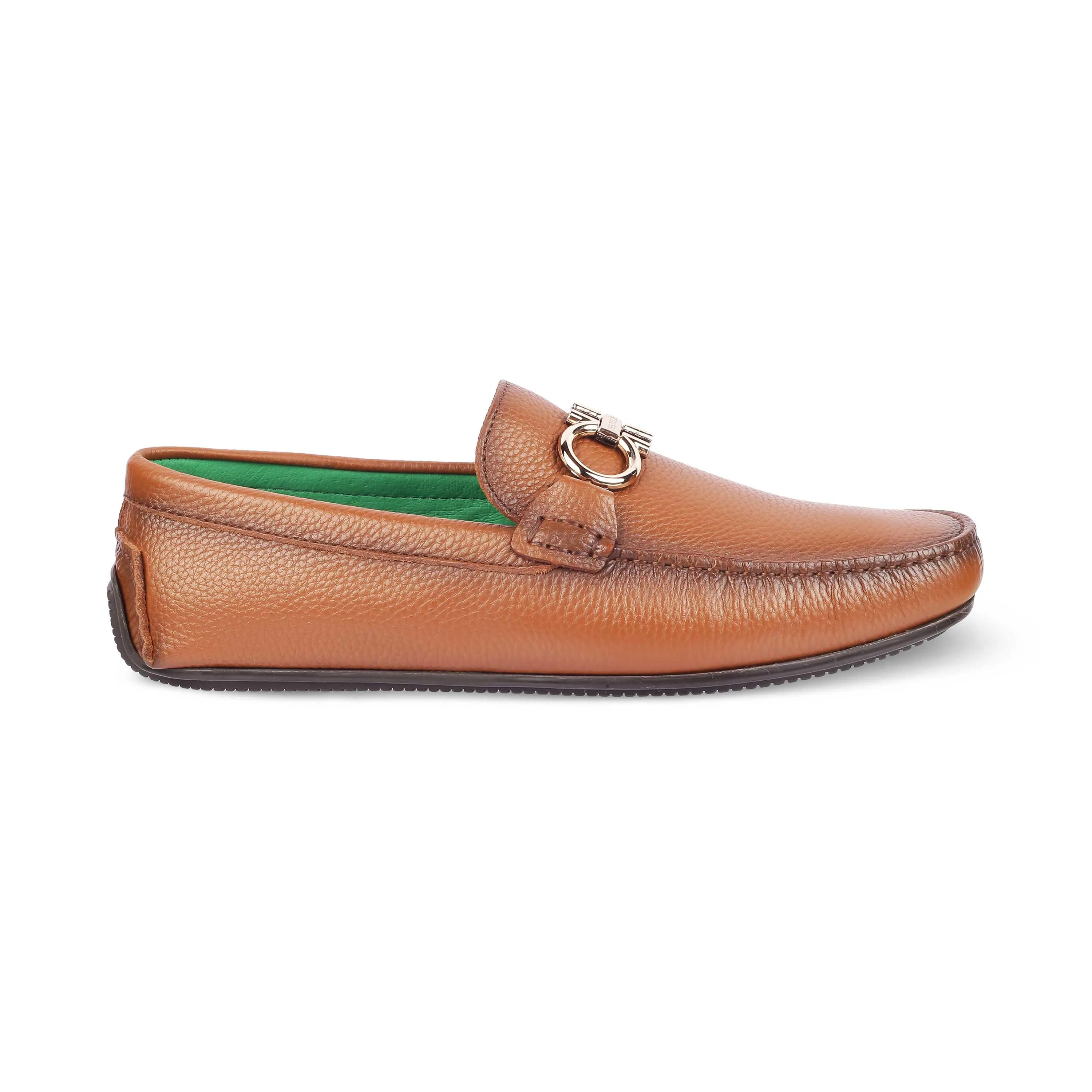 Tresmode Stpierre Camel Men's Leather Driving Loafers