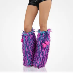 Turquoise Pink Purple Fluffies