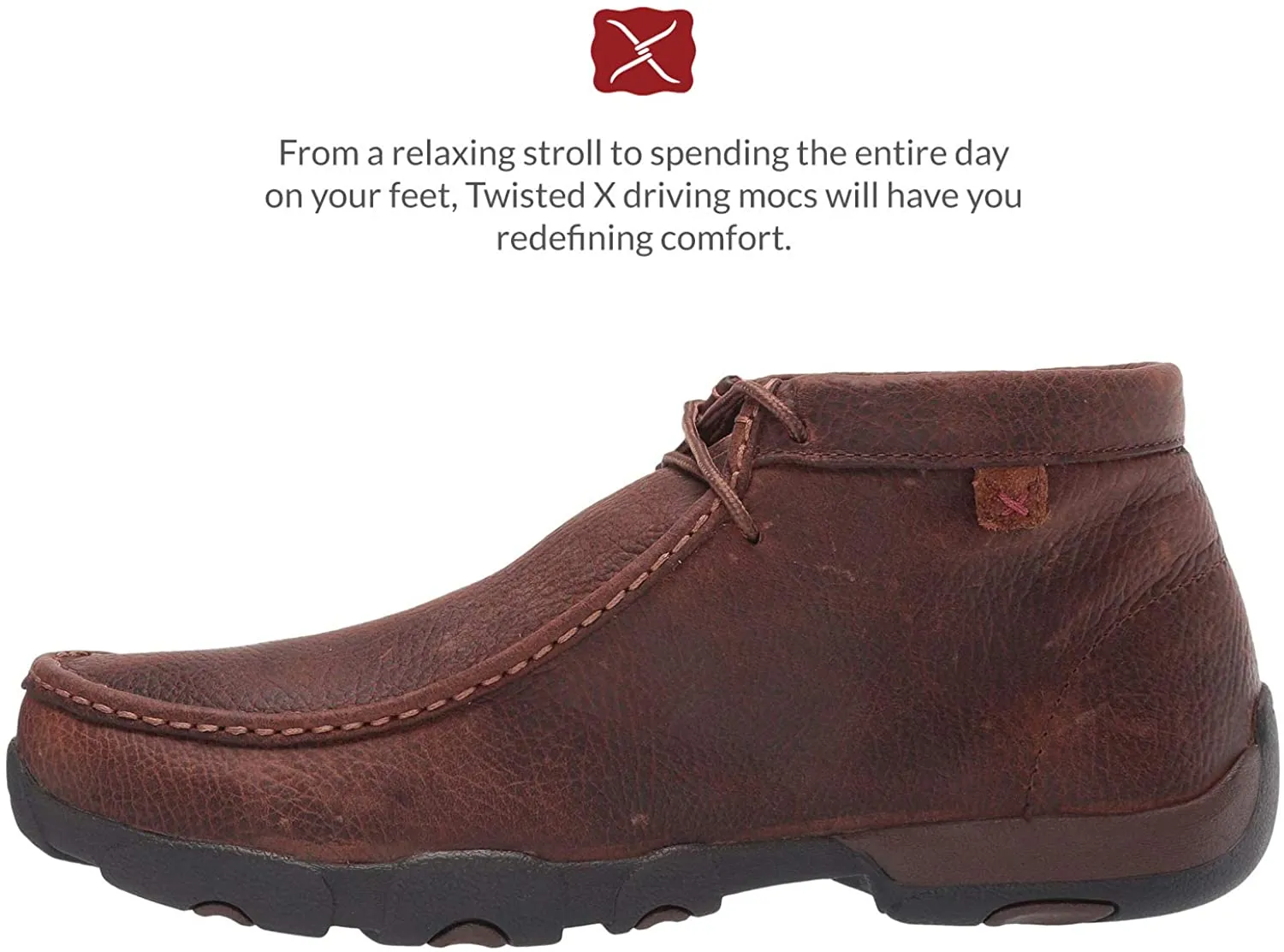 Twisted X Men's Chukka Driving Moc, Copper, 9.5W