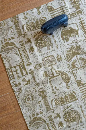 Udanti Printed Rug (Beige And Khaki)