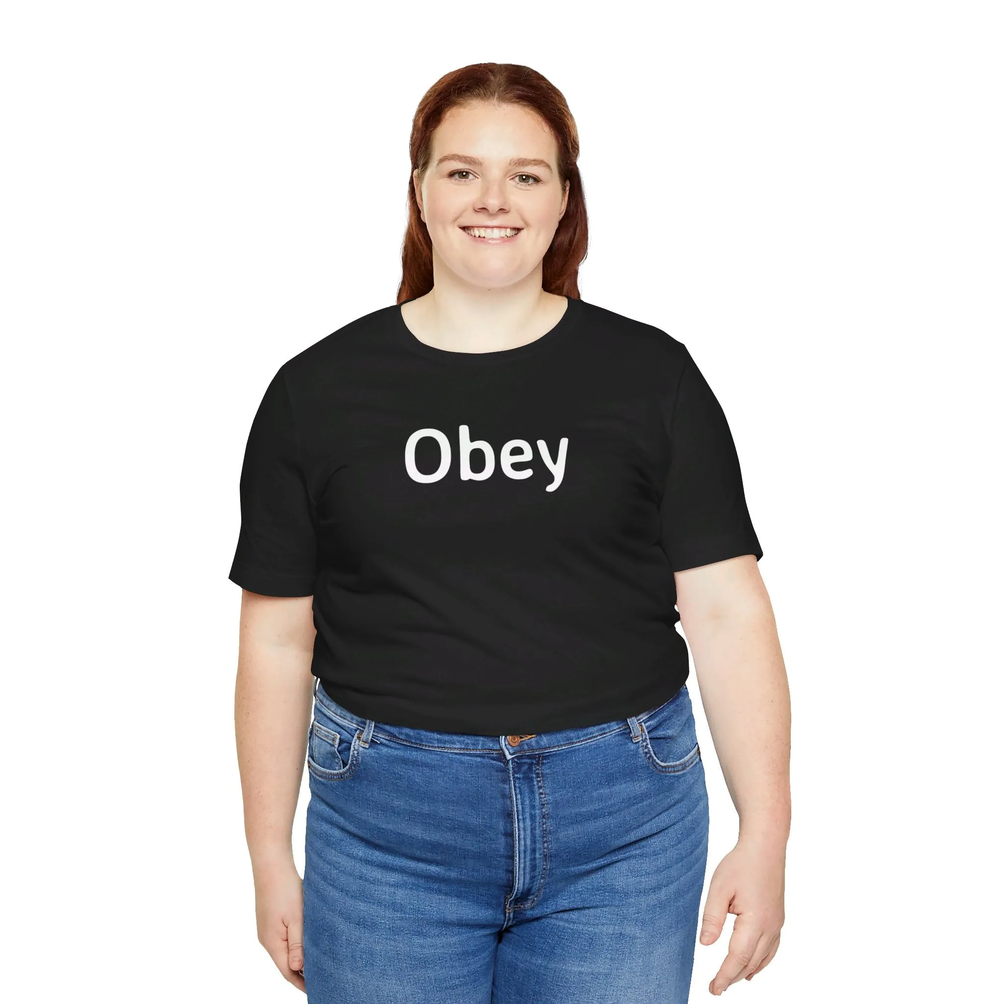 Unisex Jersey Short Sleeve Tee - "Obey"