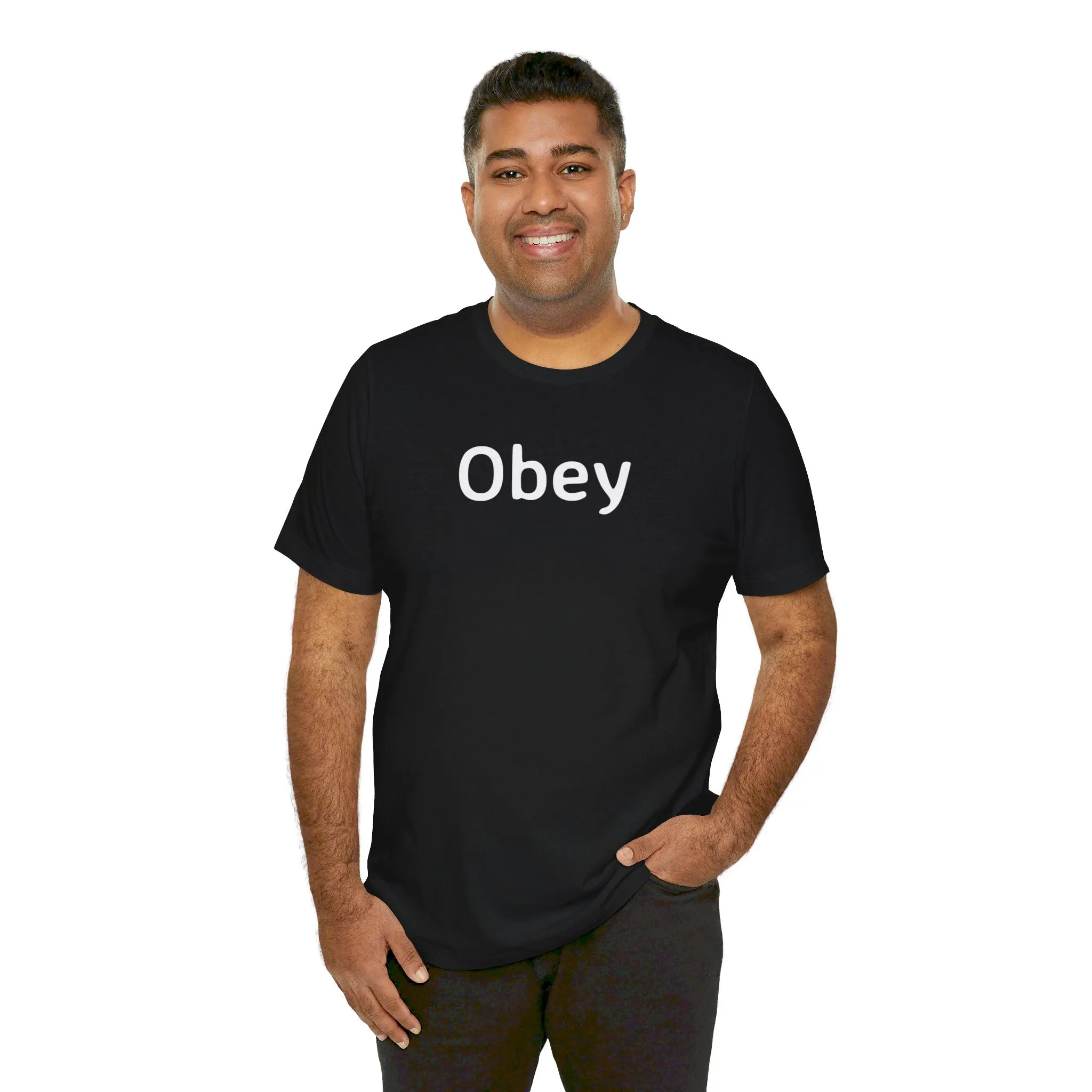 Unisex Jersey Short Sleeve Tee - "Obey"