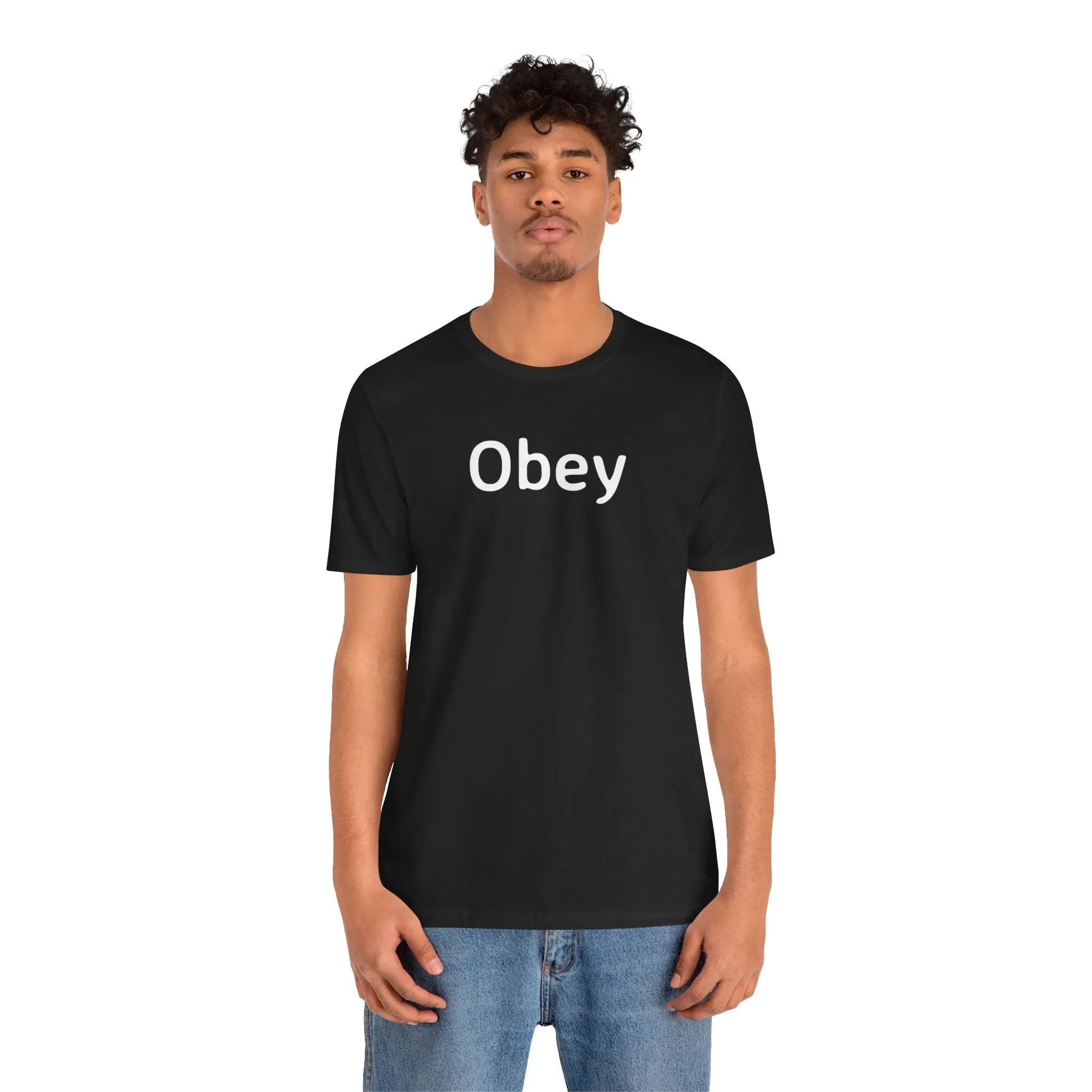 Unisex Jersey Short Sleeve Tee - "Obey"