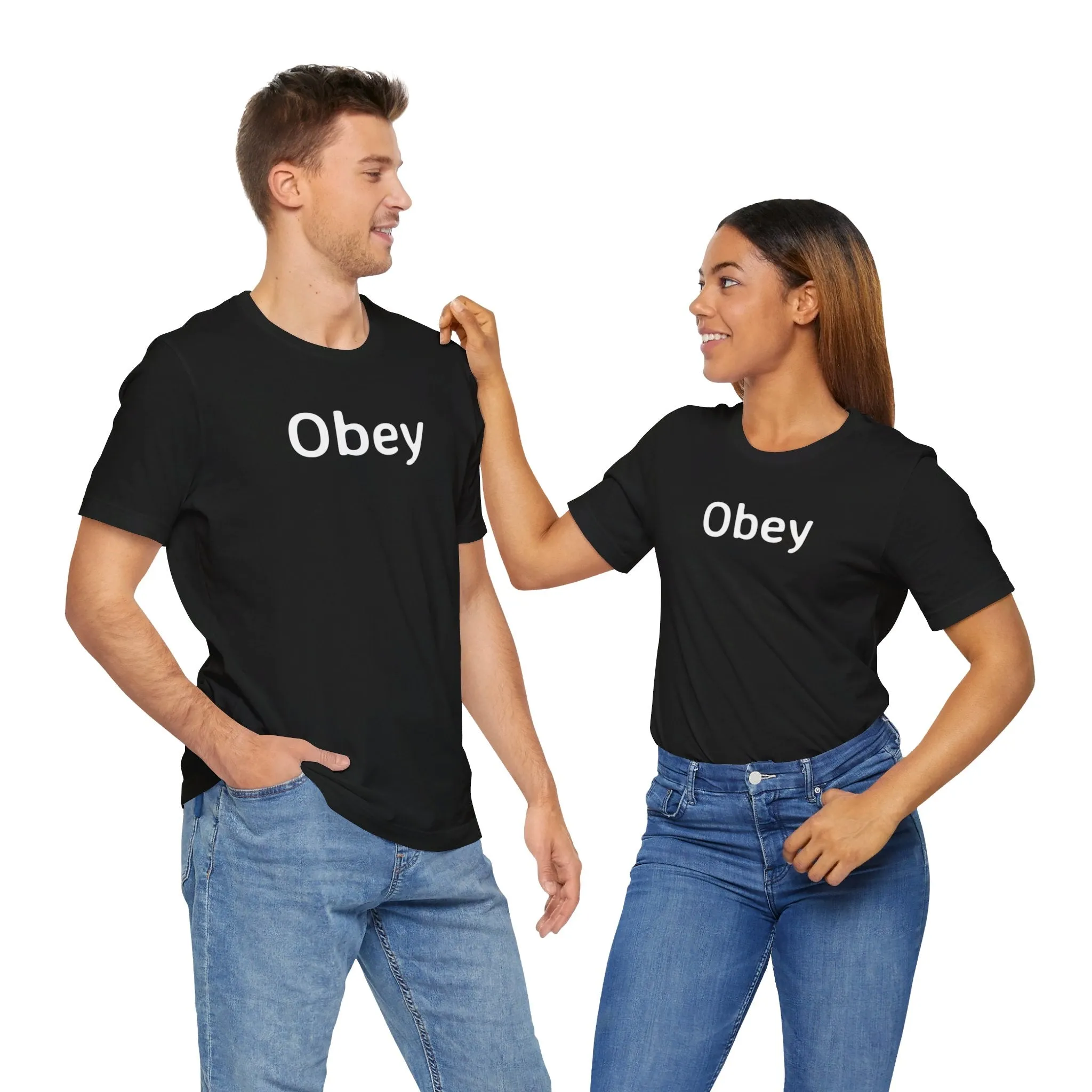 Unisex Jersey Short Sleeve Tee - "Obey"