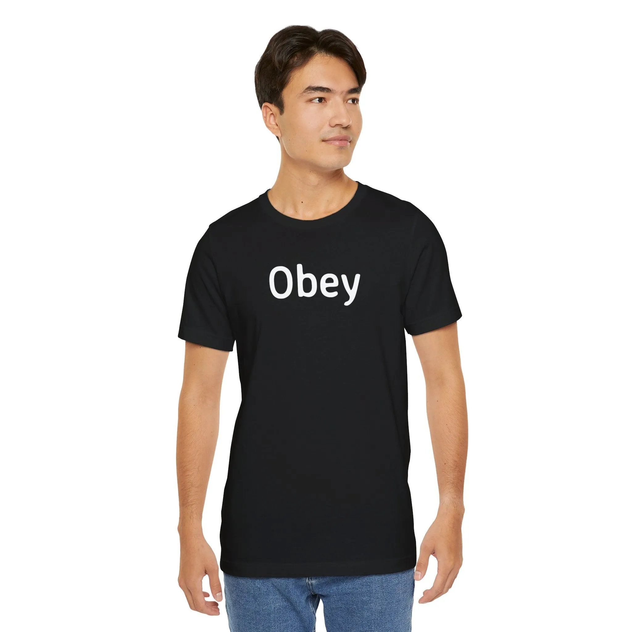 Unisex Jersey Short Sleeve Tee - "Obey"