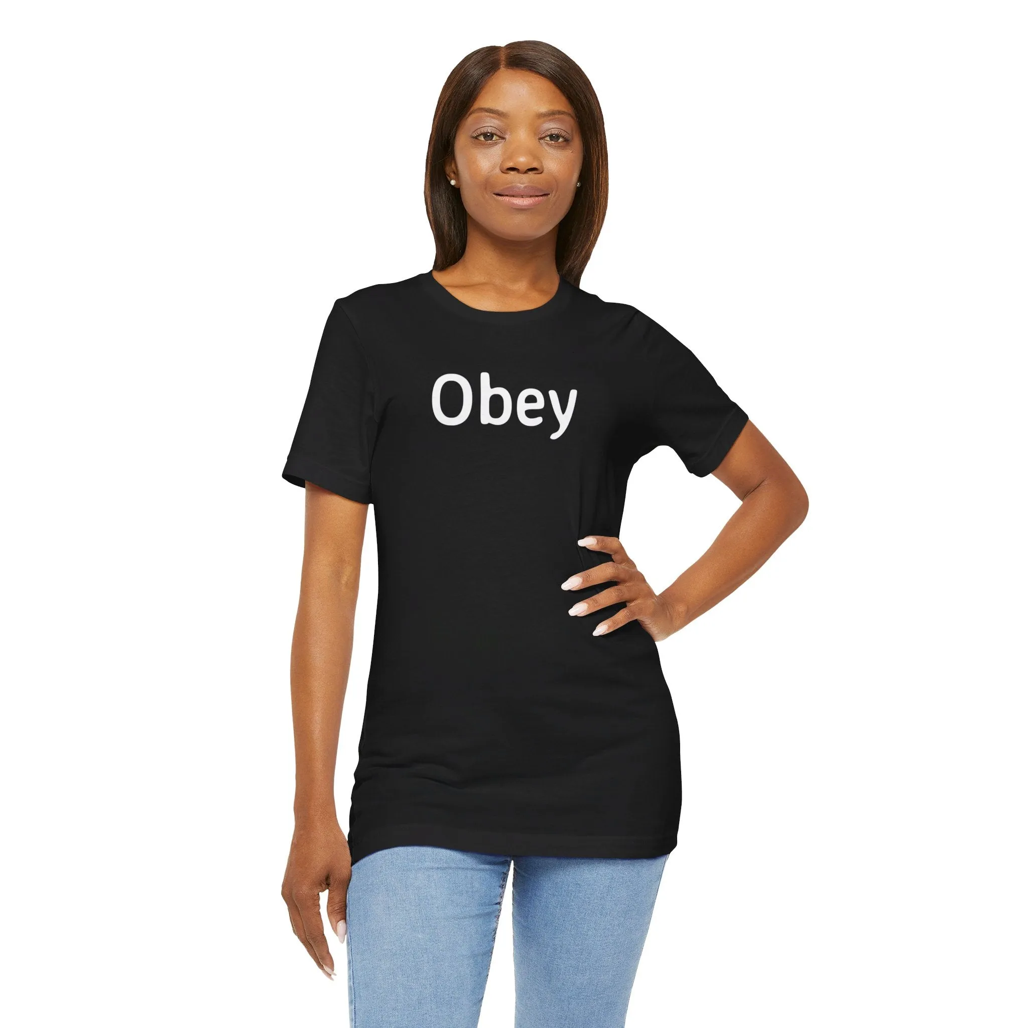 Unisex Jersey Short Sleeve Tee - "Obey"