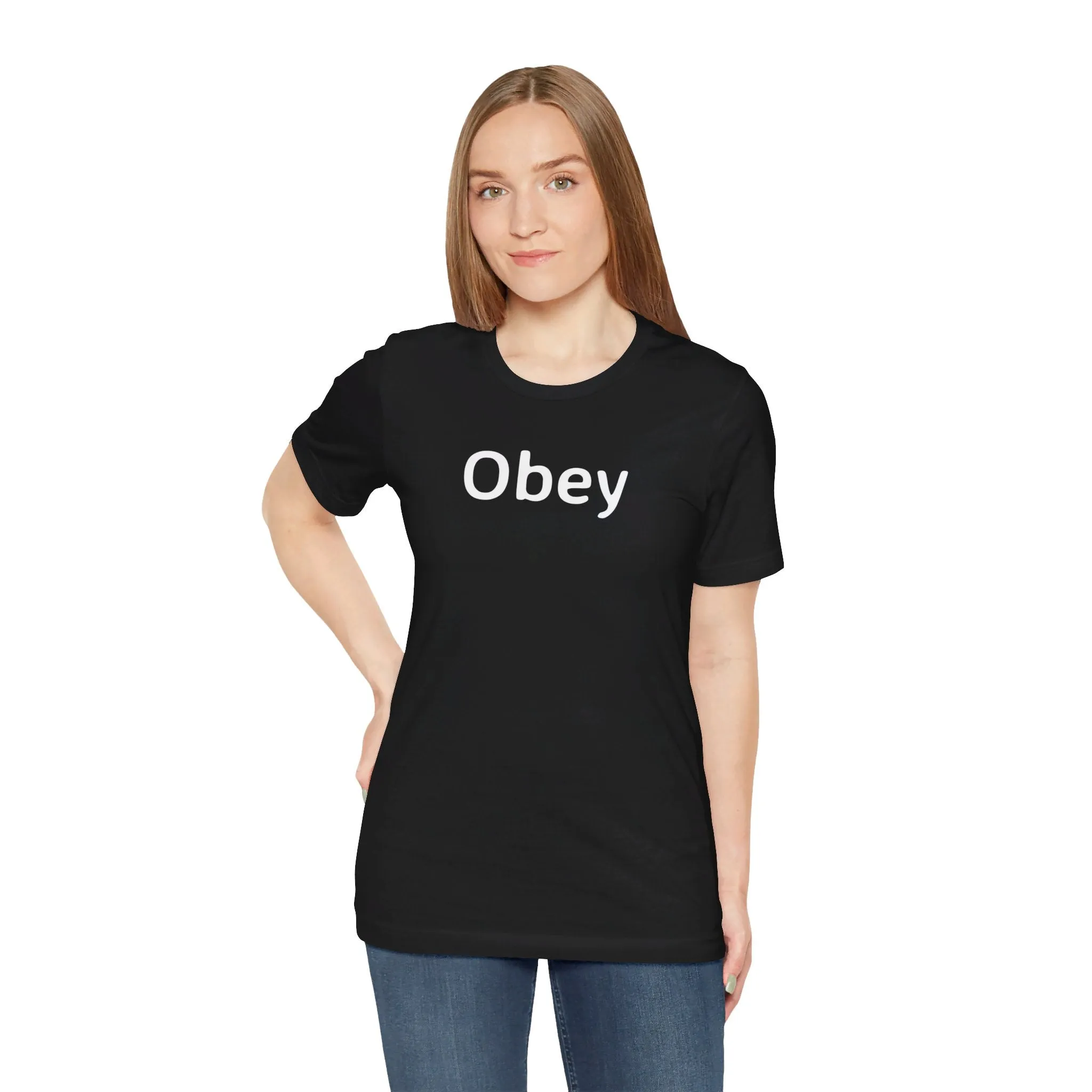 Unisex Jersey Short Sleeve Tee - "Obey"