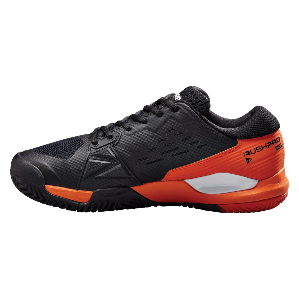 WIlson Pro Rush Ace All Court Tennis Shoes (Mens) - Black/Vermillion Orange