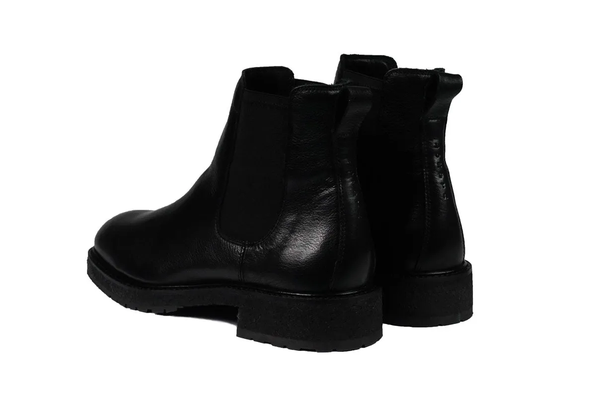 Winter Chelsea Boots - Black Leather