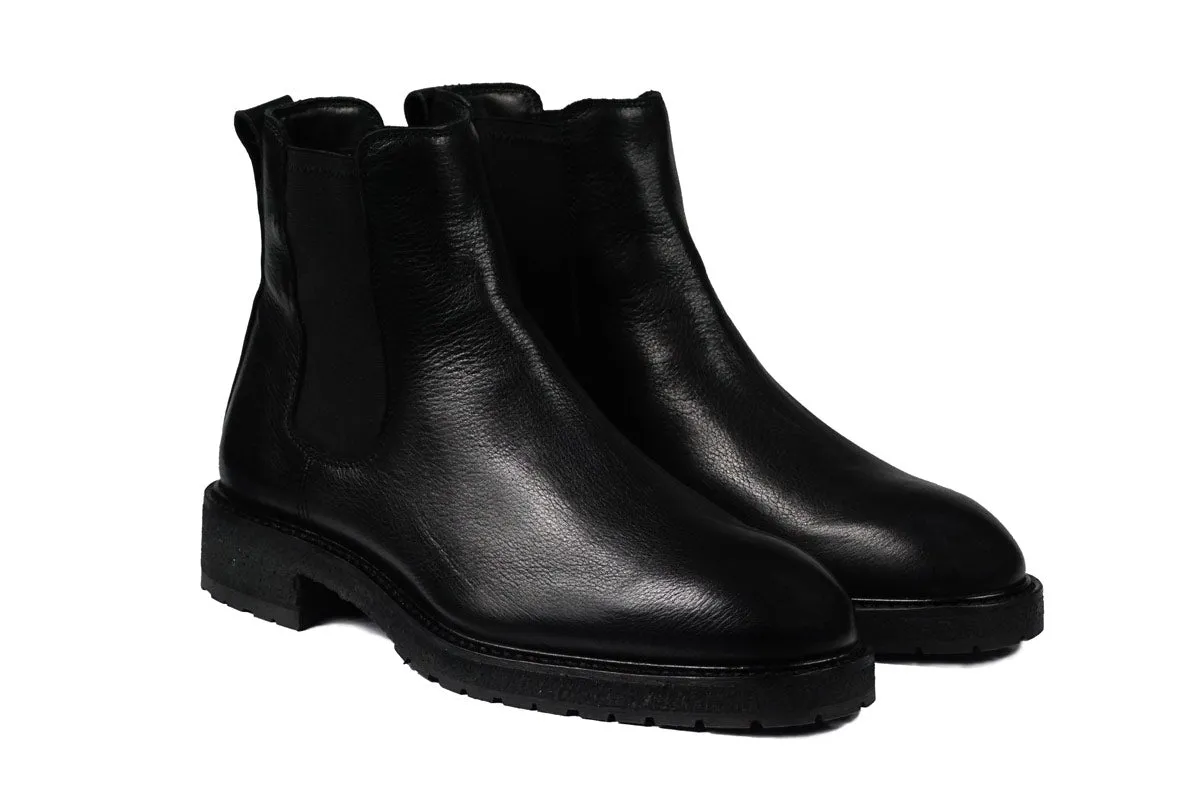 Winter Chelsea Boots - Black Leather