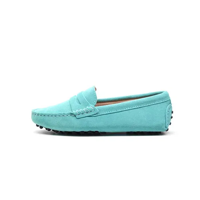 Women Genuine Leather Spring Flat Shoes Casual Loafers Slip On Women's Flats Shoes Moccasins Lady Driving Shoes