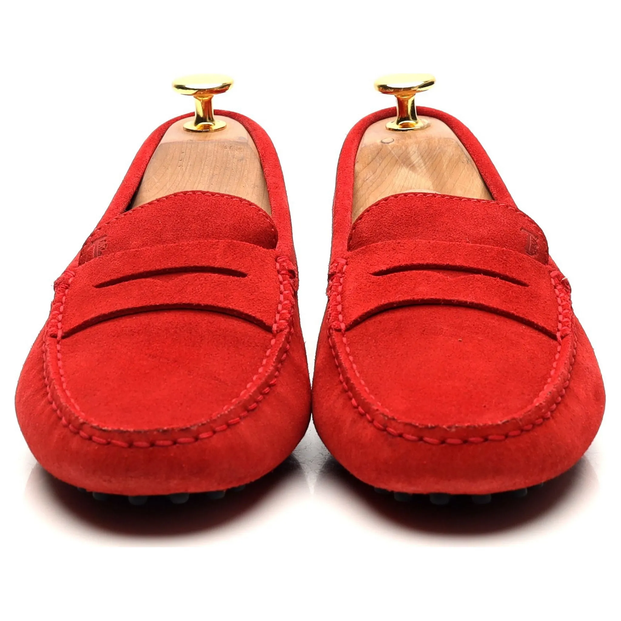 Women's Gommino Red Suede Driving Loafers UK 5.5 EU 38.5