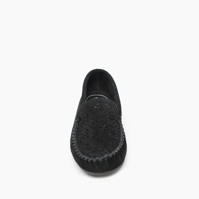 Womens' Sophia Driver Moc - Black